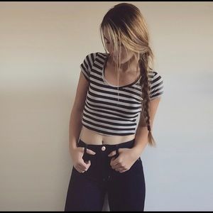 Forever 21 Striped Crop Top